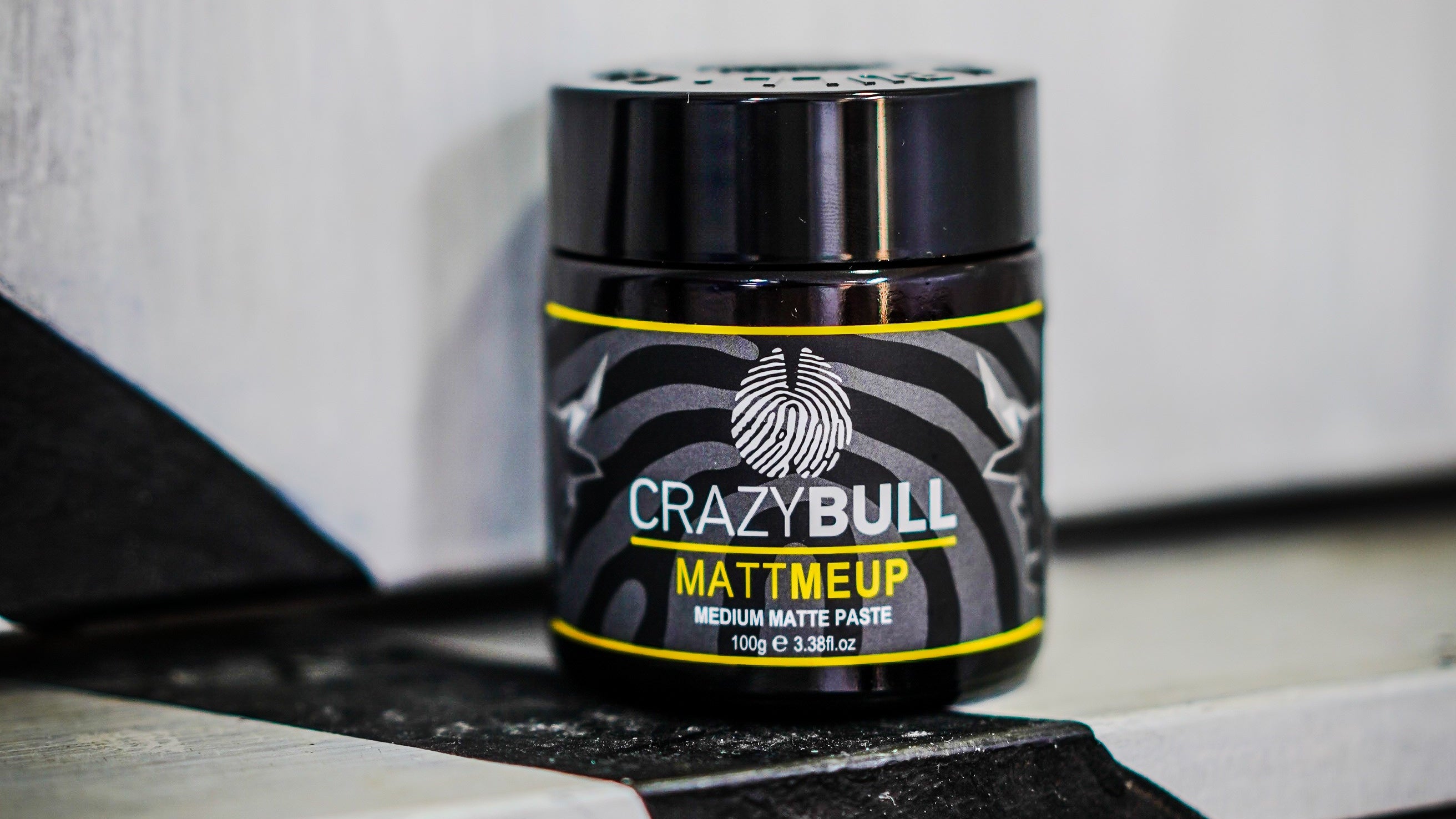 CrazyBull product container on a textured surface
