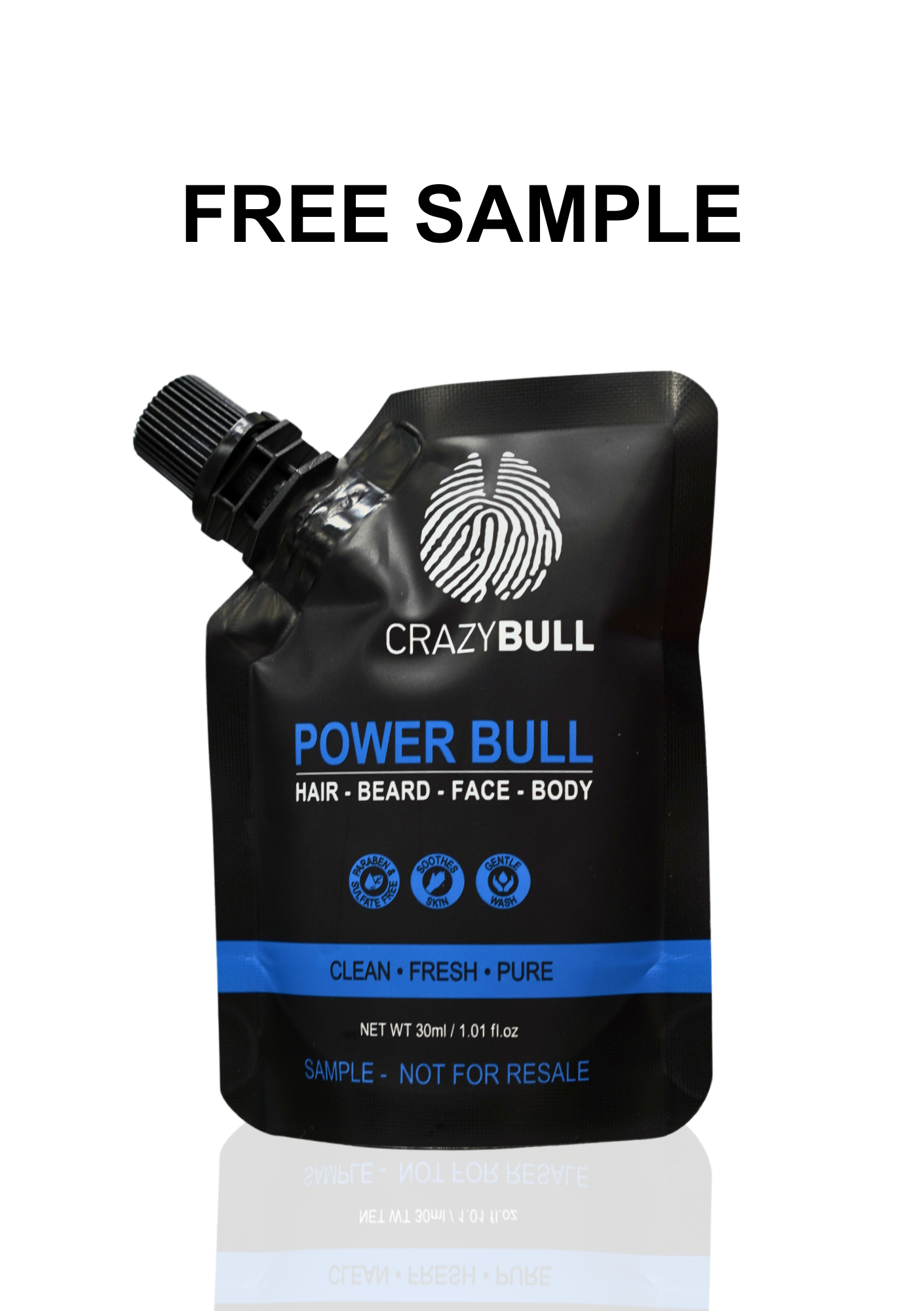 Power Bull 4-in-1 Shampoo + Body + Beard Wash – 30ml Sample Sachet